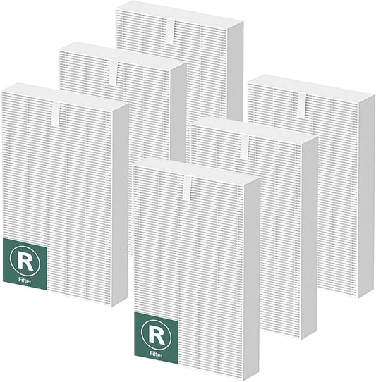 HPA300 HEPA Air Purifier Filter R for Honeywell Air Purifier HPA100/200/300 and 5000 Series, 6 Pack HEPA Filter Compatible with Honeywell R Filter (HRF-R3 & HRF-R2 & HRF-R1)