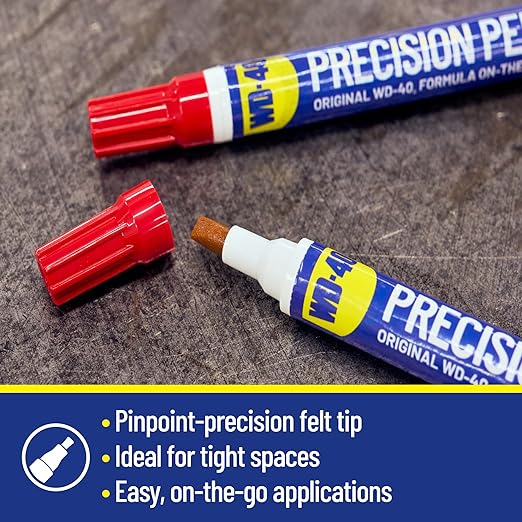 WD-40 Precision Pen & Trucker Hat Bundle - On-The-Go Lubrication, Precision Pen (0.3 fl oz), Trucker Hat (Cotton & Mesh)