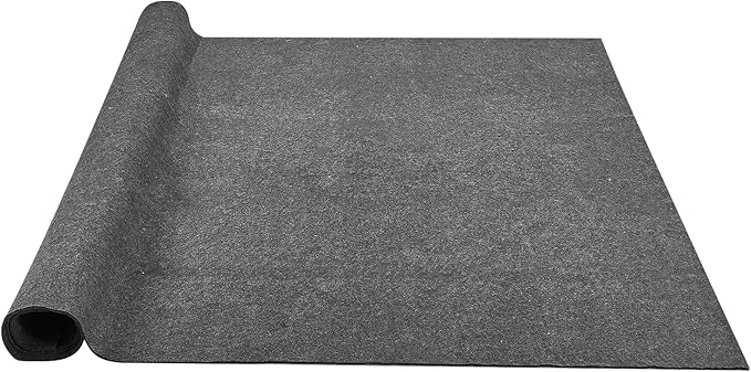 VEVOR Non-Slip Resistant Rug Pad, Protective Cushioning Carpet Pad, 2'x8' (7.875' Actual), 1/4" Thick, Dual Surface, Polyester Felt + Latex, 1-2㎡ Area Carpet Padding Rug Cushion for All Floors, Gray