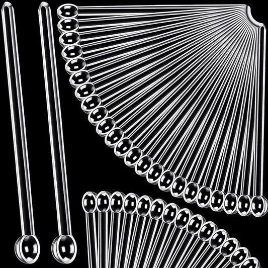 Honeydak 1/32 Teaspoon Micro Scoops 150 Milligram Mini Measuring Spoons Tiny Little Plastic Scoop for Measuring Cosmetics, Powders, Glitter and Seasoning(Clear, 48 Pieces)