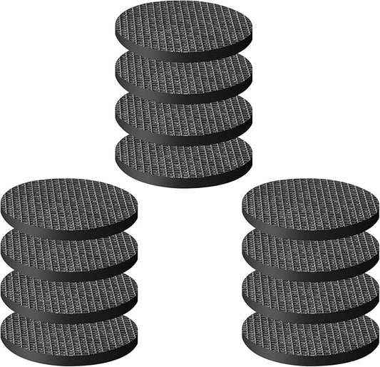 CHUNZEXI Non Slip Furniture Pads - 12 Premium Furniture Grippers Self Adhesive Rubber Furniture Feet, Anti Slide Furniture Hardwood Floor Protector for Keep Couch Stoppers (3 inch Round)