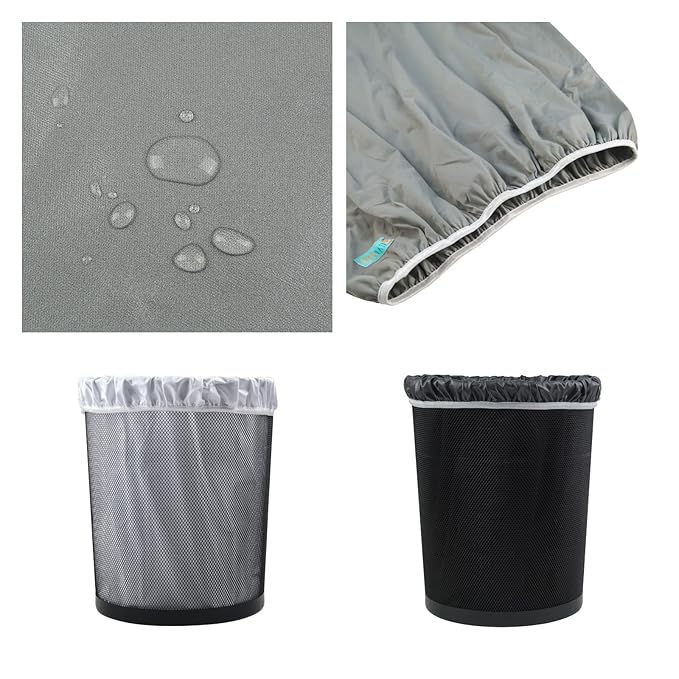 ALVABABY 2 Pack Reusable Diaper Pail Liner for Cloth Diaper,Rubbish Bag,Laundry,Fits for 13.3 Gallon Trash Can and Diaper Pails,Kitchen Garbage Cans Black +Gray PL-B2629
