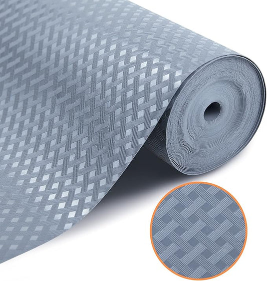 Shelf Liners for Kitchen Cabinets Refrigerator Liners Waterproof & Oil-Proof Kitchen Cupboard Liner Non-Slip Drawer Mats EVA Material Non Adhesive Fridge Mats for Shelves 11.8 x 393.7 Inches