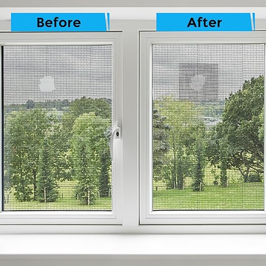 Grey Window Screen Repair Tape, 3IN X 20FT (240IN) Screen Repair Kit for Windows or Doors, Strong Adhesive Patch Kit Fiberglass Mesh Tape