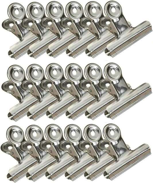 18 Pack Stainless Steel Chip Bag Clips Heavy Duty Food Bags Clamp Clips for Kitchen Office School (3In)