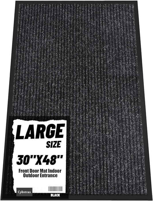 Front Door Mat Indoor Outdoor Entrance, 30" x 48" Dirt Resistant and Absorbent Door Mat, TPR Backing Non-Slip Doormats, Easy to Clean, Low Profile Welcome Floor Mat for Outside Entry