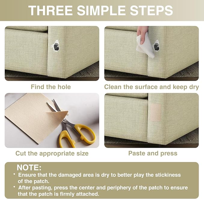 Canvas Repair Tape 4×70 Inch Waterproof Self-Adhesive Fabric Repair Patch for Repairing Boat Covers,Tents,Patio Umbrellas,Car Seats,Luggage,Sofas.(Off-White)