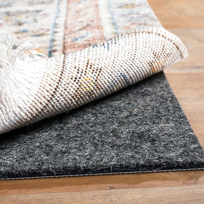 BAGAIL Felt and Natural Rubber Backing Rug Pads 1/8” Thick, 8 x 10 Ft Non Slip Rug Gripper Keep Rugs in Place, Under Area Rug Protective Cushioned Pads, Carpet Runners, Hardwood Floors Protection