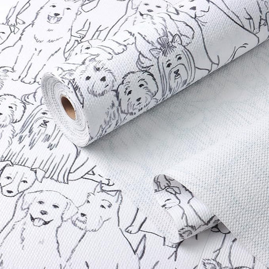 Dog Shelf Liner Non-Adhesive and Strong Non-Slip, Animal Cabinet Drawer Liners for Kitchen Cabinets, Waterproof Cupboard Liners,Easy to Clean,12IN x 10FT