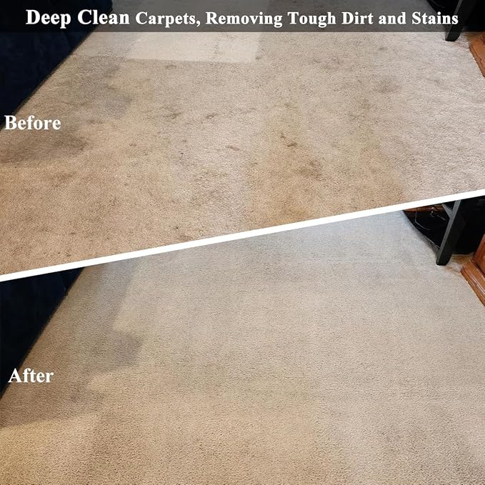 Commercial Floor Scrubber Machine with Brushes and Pads, Heavy Duty Floor Cleaner Polisher and Buffer- Deep Cleaning Tile and Grout, Hardwood Floors and Carpets without Getting on Hands and Knees