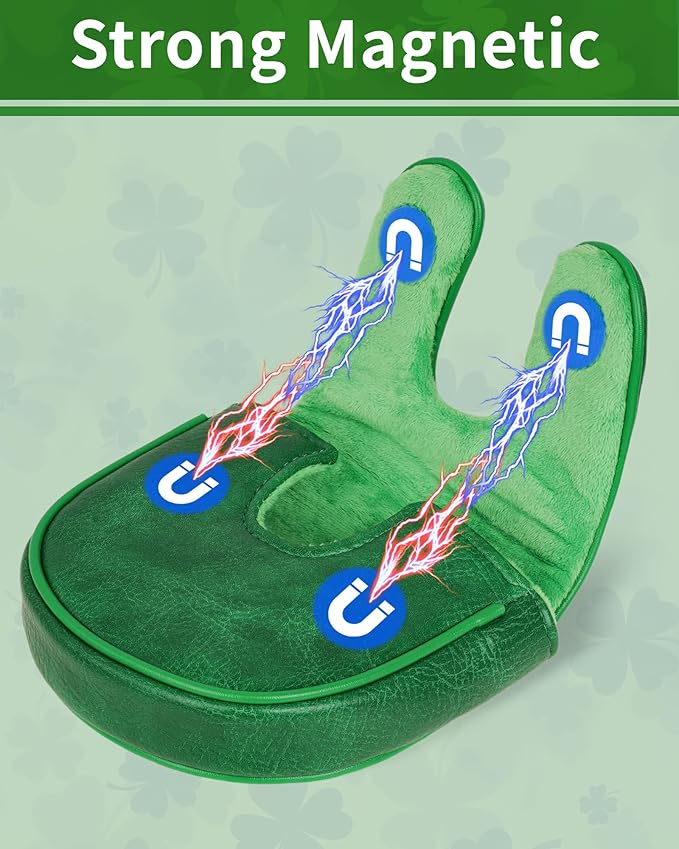 Golf Headcovers Golf Club Head Covers Four Leaf Clover Good Luck Charm - Clover Style Premium Leather Driver Fairway(FW) Wood Hybrid(UT) with Number Tags