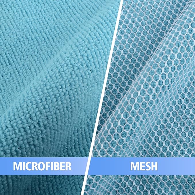 KinHwa Kitchen Washcloths for Dishes Absorbent Microfiber Dish Cloths Quick Dry Dish Rags with Poly Scour Scrub Side Ideal for Kitchen Cleaning (Mixing Colors #2, 7inchx7inch 9 Pack)