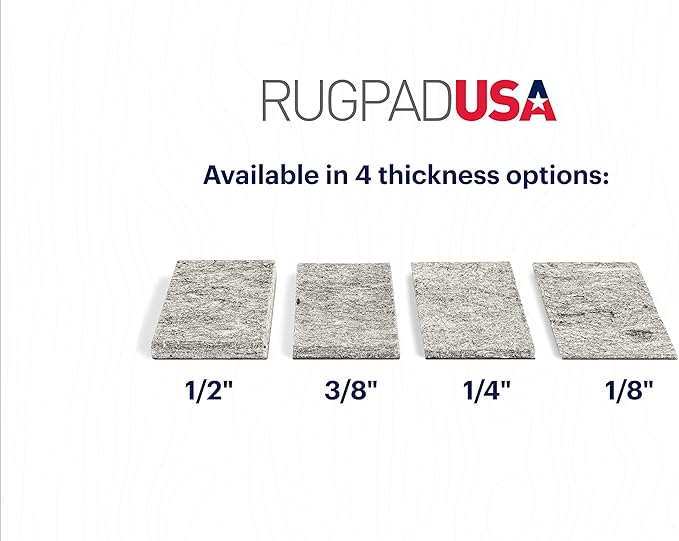 RUGPADUSA - Dual Surface - 8'10" x 11'10" - 3/8" Thick - Felt + Rubber - Enhanced Non-Slip Rug Pad - Adds Comfort and Protection - for Hard Surface Floors