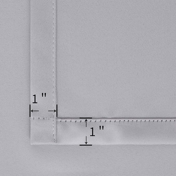 BGment Light Grey Blackout Curtains 45 Inches Length for Bedroom - Short Thermal Insulated Drapes with Rod Pocket Room Darkening for Living Room Window Privacy, 42 x 45 Inch, 2 Panels