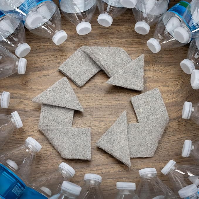 RUGPADUSA - Eco-Plush - 5'x8' - 3/8" Thick - 100% Felt - Extra Cushioned Rug Pad - Available in 3 Thicknesses, Many Custom Sizes