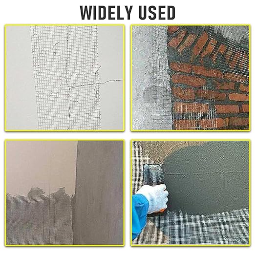 8" 100 Feet Drywall Joint Tape, Self-Adhesive Encrypted Fiberglass Drywall Repair Mesh Tape for Wall Cracks and Seam Patch