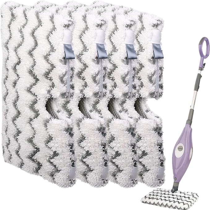 F Flammi Heavy-Duty Steam Mop Replacement Pad for Shark Steam Pocket Mop S3501 S3601 S2901 S2902 S3550 S3801 S3901 SE450 S3601D S3901D for All Hard Floors Soft Scrub Mop Pad for Shark