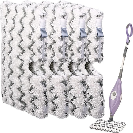 F Flammi Heavy-Duty Steam Mop Replacement Pad for Shark Steam Pocket Mop S3501 S3601 S2901 S2902 S3550 S3801 S3901 SE450 S3601D S3901D for All Hard Floors Soft Scrub Mop Pad for Shark