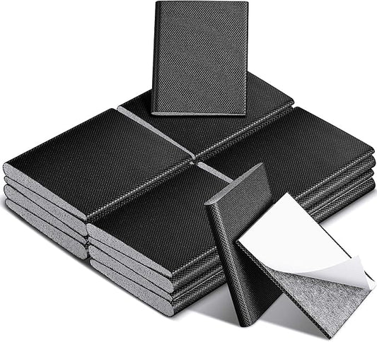 Zonon 64 Pieces Door Corner Seal Weatherstripping Exterior Door Frame Seal Draft Stopper Adhesive Corner Pads for Weather Stripping and Draft Protection (Black)
