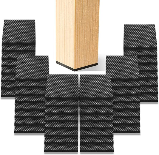 CHUNZEXI Non Slip Furniture Pads - 48 Premium Furniture Grippers Self Adhesive Rubber Furniture Feet, Anti Slide Furniture Hardwood Floor Protector for Keep Couch Stoppers (1 inch Square)