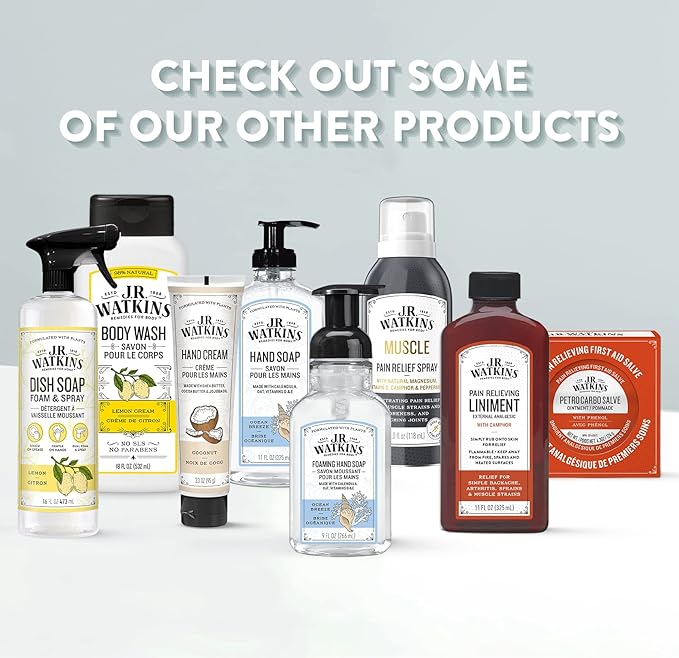 J.R. Watkins Gel Hand Soap, Scented Liquid Hand Wash for Bathroom or?Kitchen, USA Made and Cruelty Free, 11 fl oz, Aloe & Green Tea