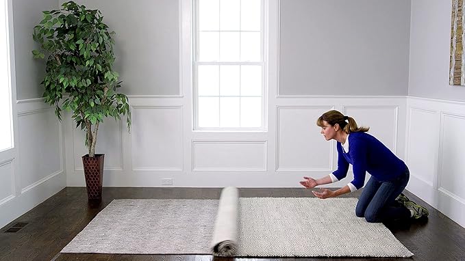 RUGPADUSA - Dual Surface - 8'x12' - 1/8" Thick - Felt + Rubber - Non-Slip Backing Rug Pad - Adds Low-Profile Comfort and Protection