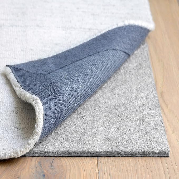 RUGPADUSA - Dual Surface - 5'x8' - 3/8" Thick - Felt + Rubber - Enhanced Non-Slip Rug Pad - Adds Comfort and Protection - for Hard Surface Floors