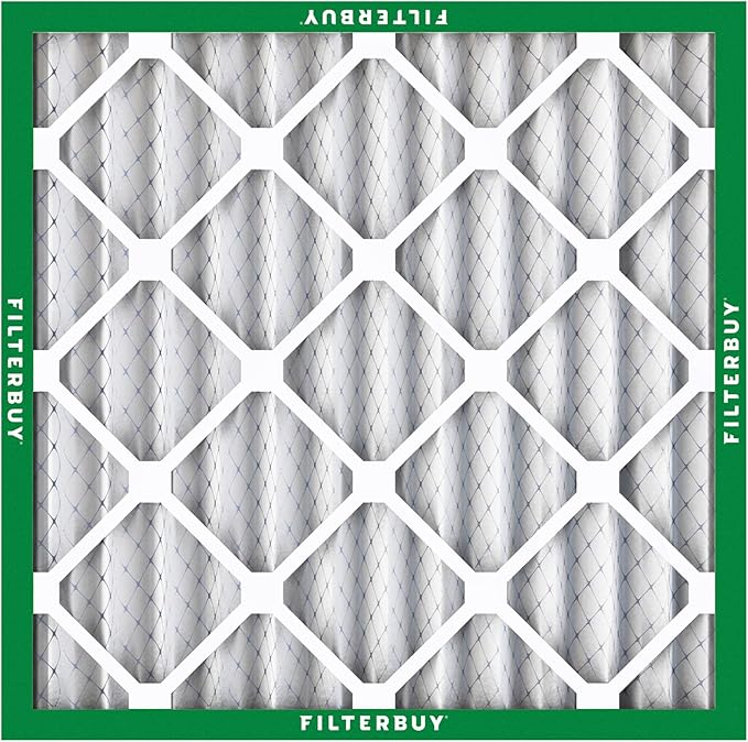 Filterbuy 16x16x2 Air Filter MERV 8 (MPR 700) Dust Defense Replacement (6-Pack), Electrostatic Pleated HVAC AC Furnace Filters, Made in USA (Actual Size: 15.50 x 15.50 x 1.75)