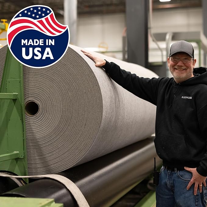 RUGPADUSA - Eco-Plush - 8'10" x 11'10" - 1/2" Thick - 100% Felt - Luxurious Cushioned Rug Pad - Available in 3 Thicknesses, Many Custom Sizes