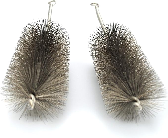 Pipe Cleaning Brush Set Stainless Steel Bristles, 8 Piece Variety Pack for Auto Parts, Bottles, Tubes, Etc.