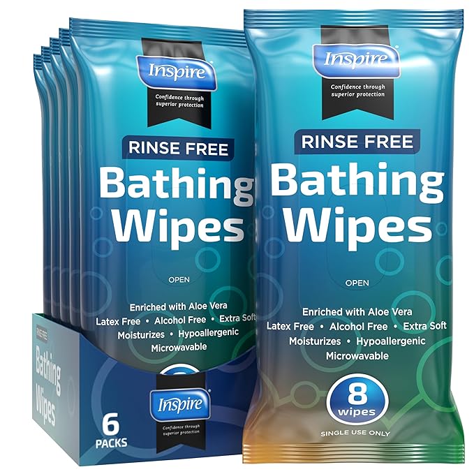 Adult Wet Wipes Body Wipes | Adult Wash Cloths Extra Large, Bathing Wipes for Incontinence, 8"x12"