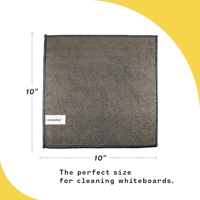 Remooble Dry Erase Whiteboard Cleaner Spray & Microfiber Cleaning Cloth - Safely Removes Tough Stains and Ghosting, 8 oz.