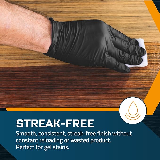 MāKRS Stain Pad, Cut-to-Size Staining Pads, 10-Pack, Lint, Snag, Streak-Free Applicator, Micro Brush Material, Wood Stains and Oil Based Finishes, Easy to Use with Consistent Application