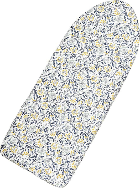 Table Top Ironing Board Cover 12 x 32 inch, 3 Layers Small Iron Board Cover, Heat Reflective Thick Padding with Elasticized Edges (Flora)