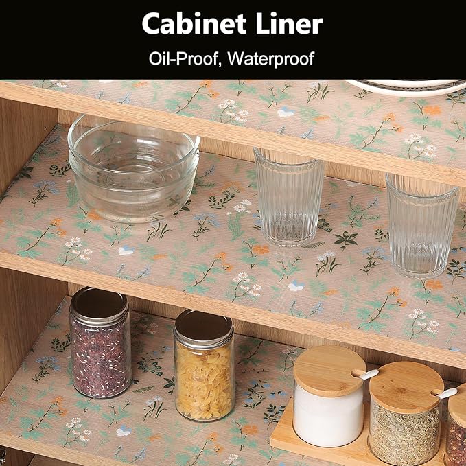 INNOLITES Shelf Liners for Kitchen Cabinets – Drawer Liner Waterproof & Oil-Proof, Non-Adhesive EVA Mat – Durable & Washable – for Shelves, Cupboard, Dresser 11.8" x 236"