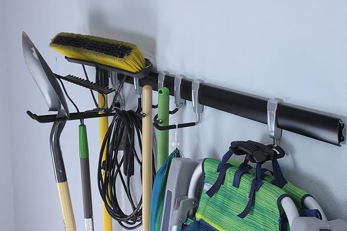 SafeRacks Wall Mounted Sport Utility Storage Rack - Includes 5 Storage Hooks
