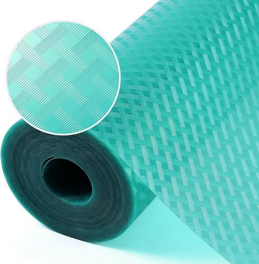 Blue Shelf Liners for Kitchen Cabinets Refrigerator Liners Waterproof & Oil-Proof Kitchen Cupboard Liner Drawer Mats EVA Material Non Adhesive Fridge Liner for Shelves 17.5 x 78.7 Inches
