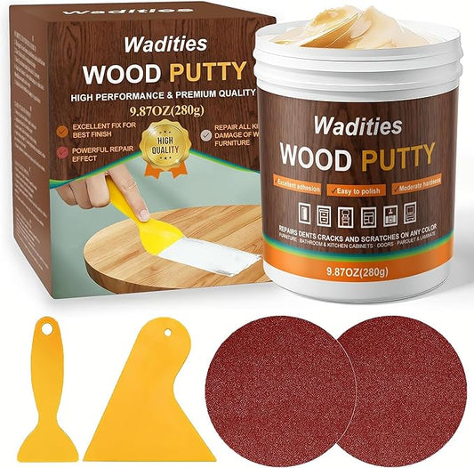 Natual Wood Filler, Natual Wood Putty, Paintable Stainable Wood Repair Putty, 9.87 Ounce Wood Furniture Repair kit, Quickly Repair Wood Cracks and Holes on Wooden Floor Furniture (Natual)