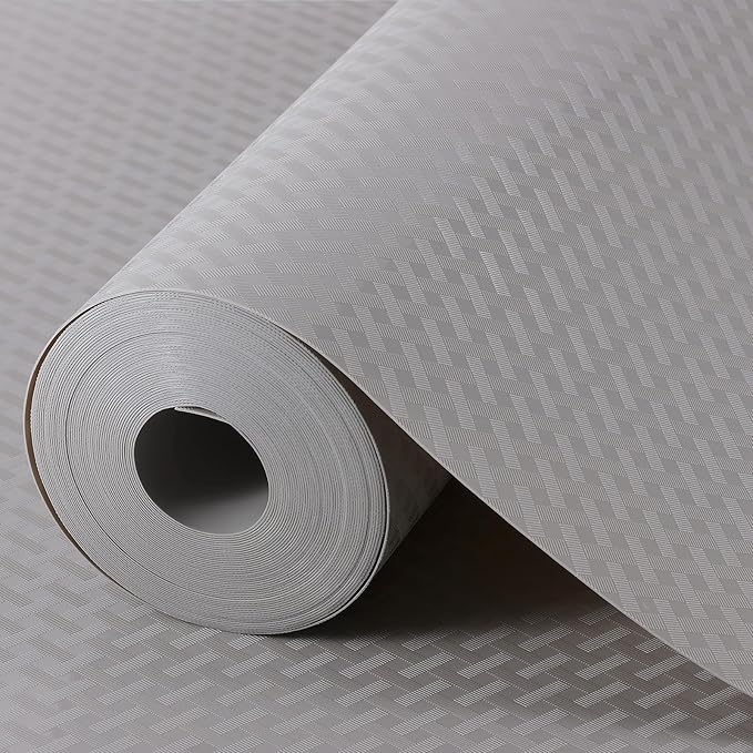 Light Gray Shelf Liners for Kitchen Cabinets Refrigerator Liners Waterproof & Oil-Proof Kitchen Cupboard Liner Drawer Mats EVA Material Non Adhesive Fridge Liner for Shelves 23.6 x 157.4 Inches