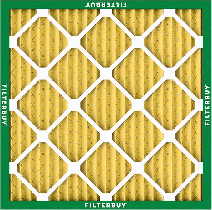 Filterbuy 25x25x1 Air Filter MERV 11 (MPR 1200) Allergen Defense Replacement (4-Pack), Electrostatic Pleated HVAC AC Furnace Filters, Made in USA (Actual Size: 24.50 x 24.50 x 0.75)