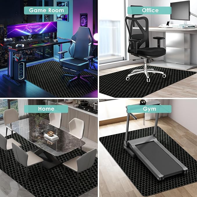Vicwe Office Chair Mat for Hardwood Floor, 63" x 51" Large Office Chair Mat, Gaming Chair Mat for Hardwood, Easy Glide for Chairs, Multi-Purpose Floor Protector Desk Chair Mat for Home Office