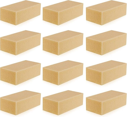 Tessco for you 12 Pcs Reusable Soot Eraser Sponge for Dry Cleaning - Effective Soot Remover for Pet Hair, Dust, and Dirt on Painted Walls, Books, and Car Interiors
