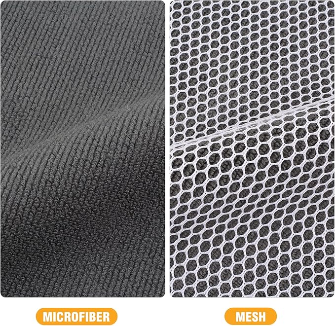 KinHwa Kitchen Washcloths for Dishes Absorbent Microfiber Dish Cloths Quick Dry Dish Rags with Poly Scour Scrub Side Ideal for Kitchen Cleaning and Housekeeping (Gray, 12inchx12inch 9 Pack)