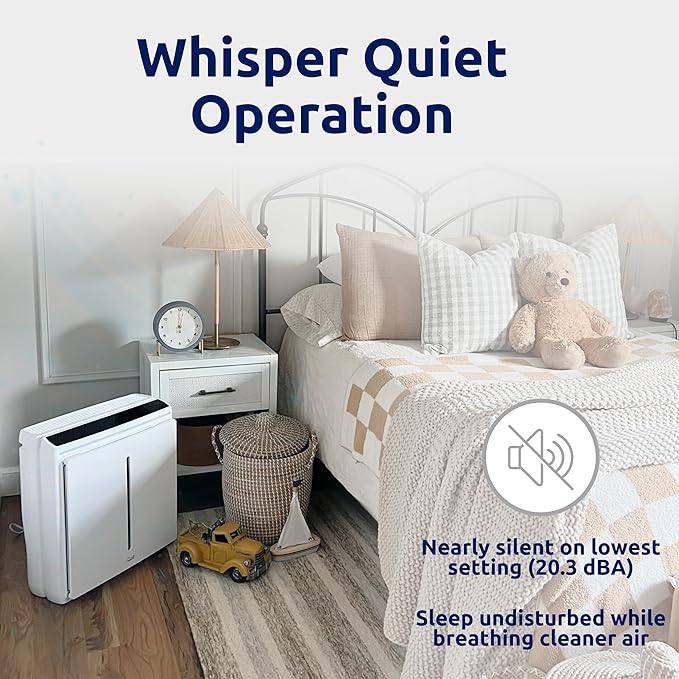 Rabbit Air, A3 SPA-1000N Air Purifiers for Home, Ultra Quiet HEPA Air Purifier- Wall Mountable Air Purifiers for Home Large Room, Allergies, Dust, Mold, Smoke & VOCs(Black, Asthma & Allergy Friendly)