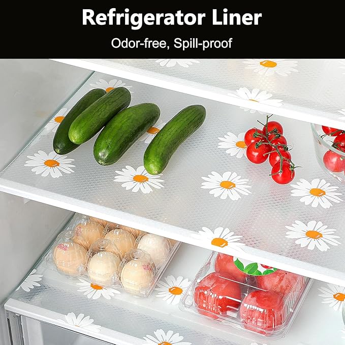 INNOLITES Shelf Liners for Kitchen Cabinets, Non Adhesive Drawer Cabinet Liner, Waterproof Oil-Proof Non-Slip Shelf Liner for Kitchen Pantry Refrigerator 17.7" x 360"