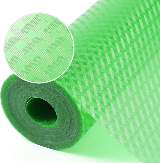 Fridge Liner Shelf Liners for Kitchen Cabinet Refrigerator Liners Waterproof & Oil-Proof Kitchen Cupboard Liner Non Adhesive Drawer Mats EVA Material for Shelves -Green 11.8 x 118 Inches