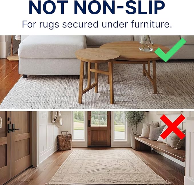 RUGPADUSA - Eco-Plush - 10'x13' - 1/4" Thick - 100% Felt - Premium Cushioned Rug Pad - Available in 3 Thicknesses, Many Custom Sizes