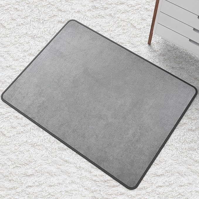 Heavy Duty Office Chair Mat for Carpet and Hardwood Floor Bohemian Desk Chair Mat Rug 36'' x 48'' Corduroy Surface Floor mats for Office Home