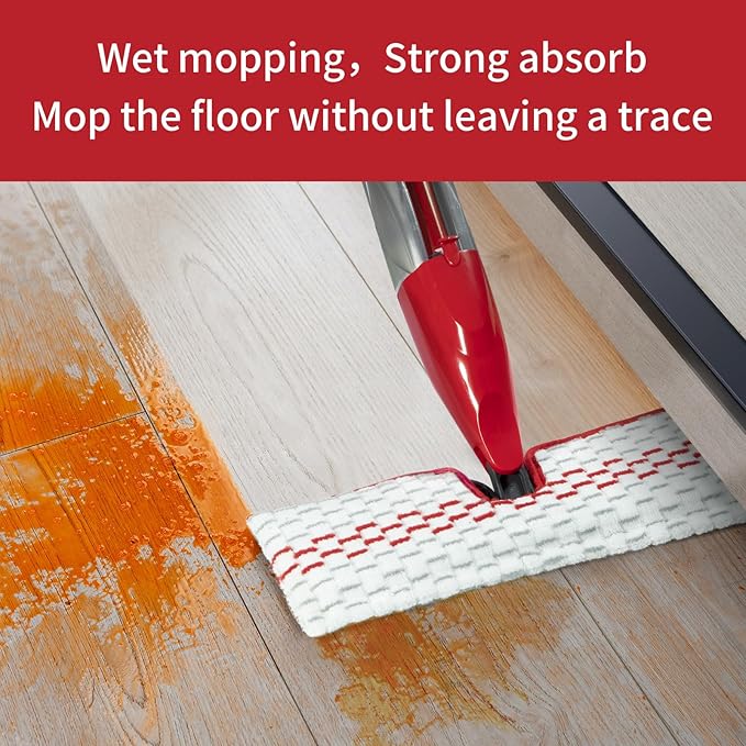 5 Pack Microfiber Mop Refills - Spray Mop & Flat Mop Replacement Pads | Mop Heads Replacements Compatible with ProMist MAX, Washable & Reusable Mop Refills