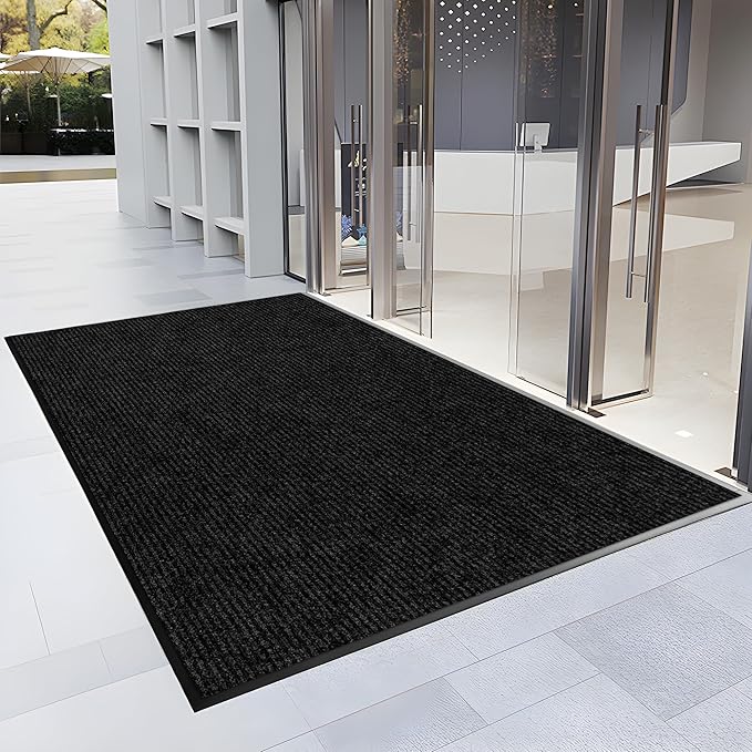 2′ x 27′ Front Door Mat Indoor Outdoor Entrance, Commercial Floor Mat Heavy Duty Dirt Trapper Entryway Doormat, Custom Size Non Slip Rubber Backing Welcome mat, Door Mat for High Traffic Area